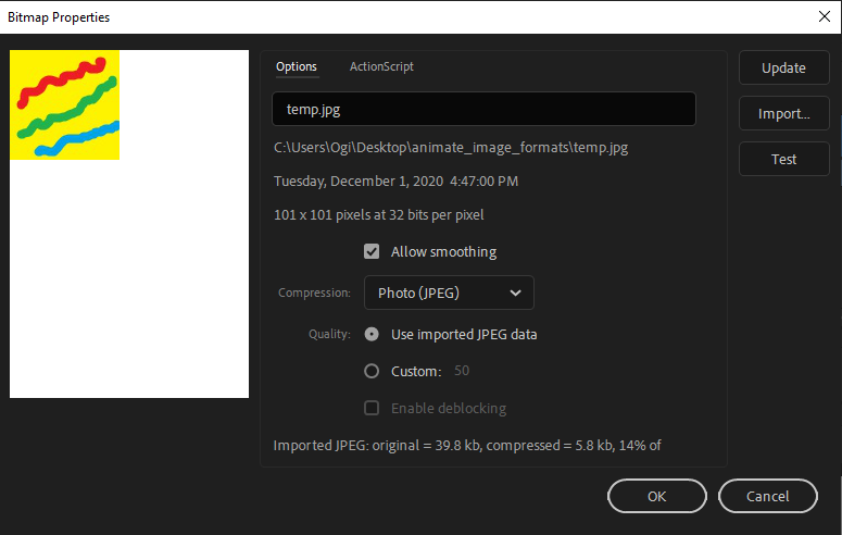 bitmap properties