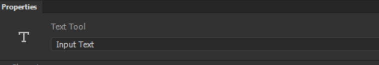 text tool set to input text