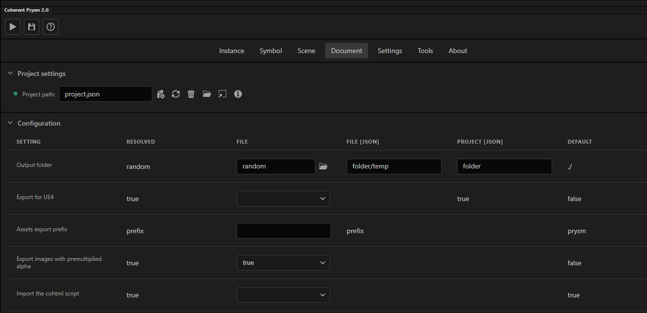 Configuration UI